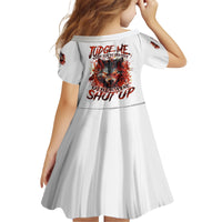 Judge Me When Wolf Family Matching Off Shoulder Long Sleeve Dress and Hawaiian Shirt - Wonder Print Shop