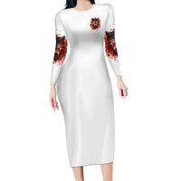 Judge Me When Wolf Long Sleeve Bodycon Dress - Wonder Print Shop