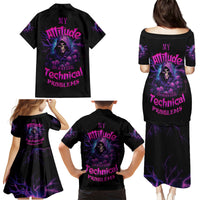 My Attitude Is Having Technical Problems Family Matching Puletasi Dress and Hawaiian Shirt - Wonder Print Shop