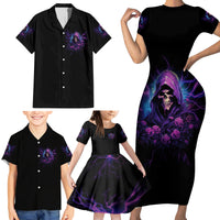 My Attitude Is Having Technical Problems Family Matching Short Sleeve Bodycon Dress and Hawaiian Shirt - Wonder Print Shop