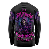 My Attitude Is Having Technical Problems Long Sleeve Shirt - Wonder Print Shop