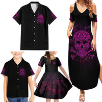 Can You See The F You Skull Rose Family Matching Summer Maxi Dress and Hawaiian Shirt - Wonder Print Shop