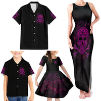 Can You See The F You Skull Rose Family Matching Tank Maxi Dress and Hawaiian Shirt - Wonder Print Shop