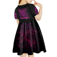 Can You See The F You Skull Rose Kid Short Sleeve Dress - Wonder Print Shop