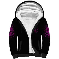 Can You See The F You Skull Rose Sherpa Hoodie - Wonder Print Shop