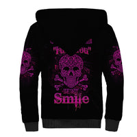Can You See The F You Skull Rose Sherpa Hoodie - Wonder Print Shop