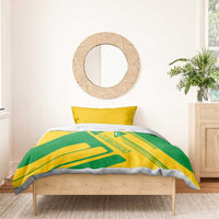 Comoros Flag Bedding Set with Green and Yellow Design and National Emblem