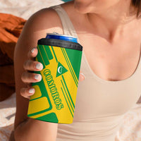 Comoros Flag 4 in 1 Can Cooler Tumbler with Green and Yellow Design and National Emblem