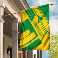 Comoros Flag Garden Flag with Green and Yellow Design and National Emblem