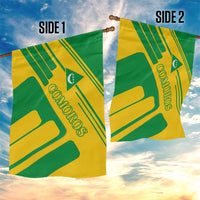 Comoros Flag Garden Flag with Green and Yellow Design and National Emblem