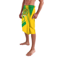 Comoros Flag Lavalava with Green and Yellow Design and National Emblem