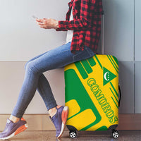 Comoros Flag Luggage Cover with Green and Yellow Design and National Emblem