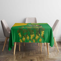 Comoros Tablecloth with National Flag Lemur Design and Ylang Ylang Flower Pattern