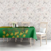 Comoros Tablecloth with National Flag Lemur Design and Ylang Ylang Flower Pattern