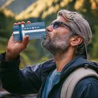Comoros 4 in 1 Can Cooler Tumbler with Blue and White Traditional Geometric Pattern and National Flag Detail