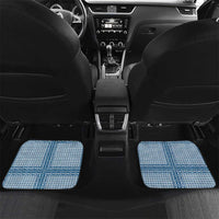 Comoros Car Mats with Blue and White Traditional Geometric Pattern and National Flag Detail