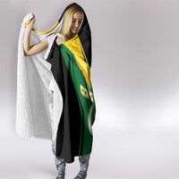 Comoros Hooded Blanket with National Colors Green Yellow Black Crescent Moon and Stars Emblem