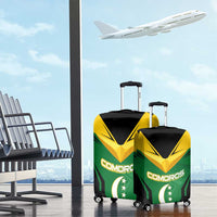 Comoros Luggage Cover with National Colors Green Yellow Black Crescent Moon and Stars Emblem
