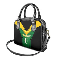 Comoros Shoulder Handbag with National Colors Green Yellow Black Crescent Moon and Stars Emblem