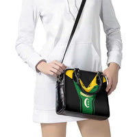 Comoros Shoulder Handbag with National Colors Green Yellow Black Crescent Moon and Stars Emblem
