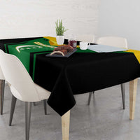 Comoros Tablecloth with National Colors Green Yellow Black Crescent Moon and Stars Emblem