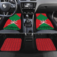 Oman Car Mats with National Flag Colors and Crossed Khanjar Emblem Design