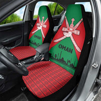 Oman Car Seat Cover with National Flag Colors and Crossed Khanjar Emblem Design