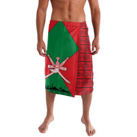 Oman Lavalava with National Flag Colors and Crossed Khanjar Emblem Design
