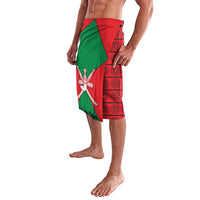 Oman Lavalava with National Flag Colors and Crossed Khanjar Emblem Design