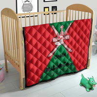 Oman Quilt with National Flag Colors and Crossed Khanjar Emblem Design