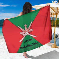 Oman Sarong with National Flag Colors and Crossed Khanjar Emblem Design