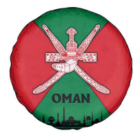 Oman Spare Tire Cover with National Flag Colors and Crossed Khanjar Emblem Design