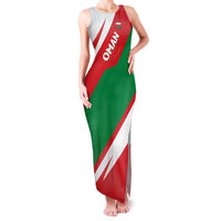 Oman Family Matching Tank Maxi Dress and Hawaiian Shirt with National Flag Colors and Falcon Soaring Graphic Design