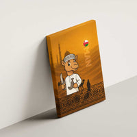 Oman Canvas Wall Art with Traditional Camel Character and Desert Silhouette Design