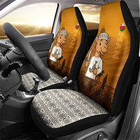 Oman Car Seat Cover with Traditional Camel Character and Desert Silhouette Design