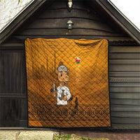 Oman Quilt with Traditional Camel Character and Desert Silhouette Design