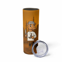 Oman Skinny Tumbler with Traditional Camel Character and Desert Silhouette Design