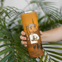 Oman Skinny Tumbler with Traditional Camel Character and Desert Silhouette Design