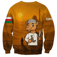 Oman Sweatshirt with Traditional Camel Character and Desert Silhouette Design