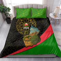 Oman Bedding Set with Camel Landscape and Geometric Pattern Design