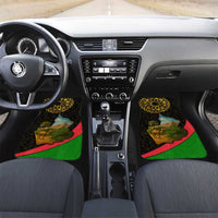 Oman Car Mats with Camel Landscape and Geometric Pattern Design