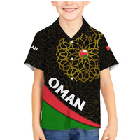 Oman Family Matching Mermaid Dress and Hawaiian Shirt with Camel Landscape and Geometric Pattern Design