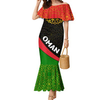 Oman Mermaid Dress with Camel Landscape and Geometric Pattern Design
