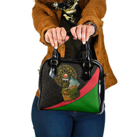 Oman Shoulder Handbag with Camel Landscape and Geometric Pattern Design