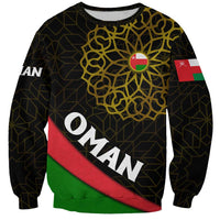 Oman Sweatshirt with Camel Landscape and Geometric Pattern Design