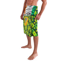 Ireland Lavalava with Irish Flag Harp and Shamrock Pattern Design