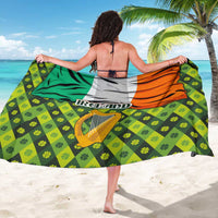 Ireland Sarong with Irish Flag Harp and Shamrock Pattern Design