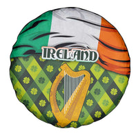 Ireland Spare Tire Cover with Irish Flag Harp and Shamrock Pattern Design