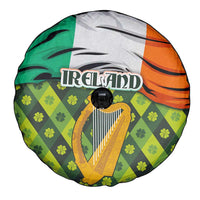 Ireland Spare Tire Cover with Irish Flag Harp and Shamrock Pattern Design