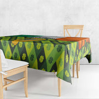 Ireland Tablecloth with Irish Flag Harp and Shamrock Pattern Design